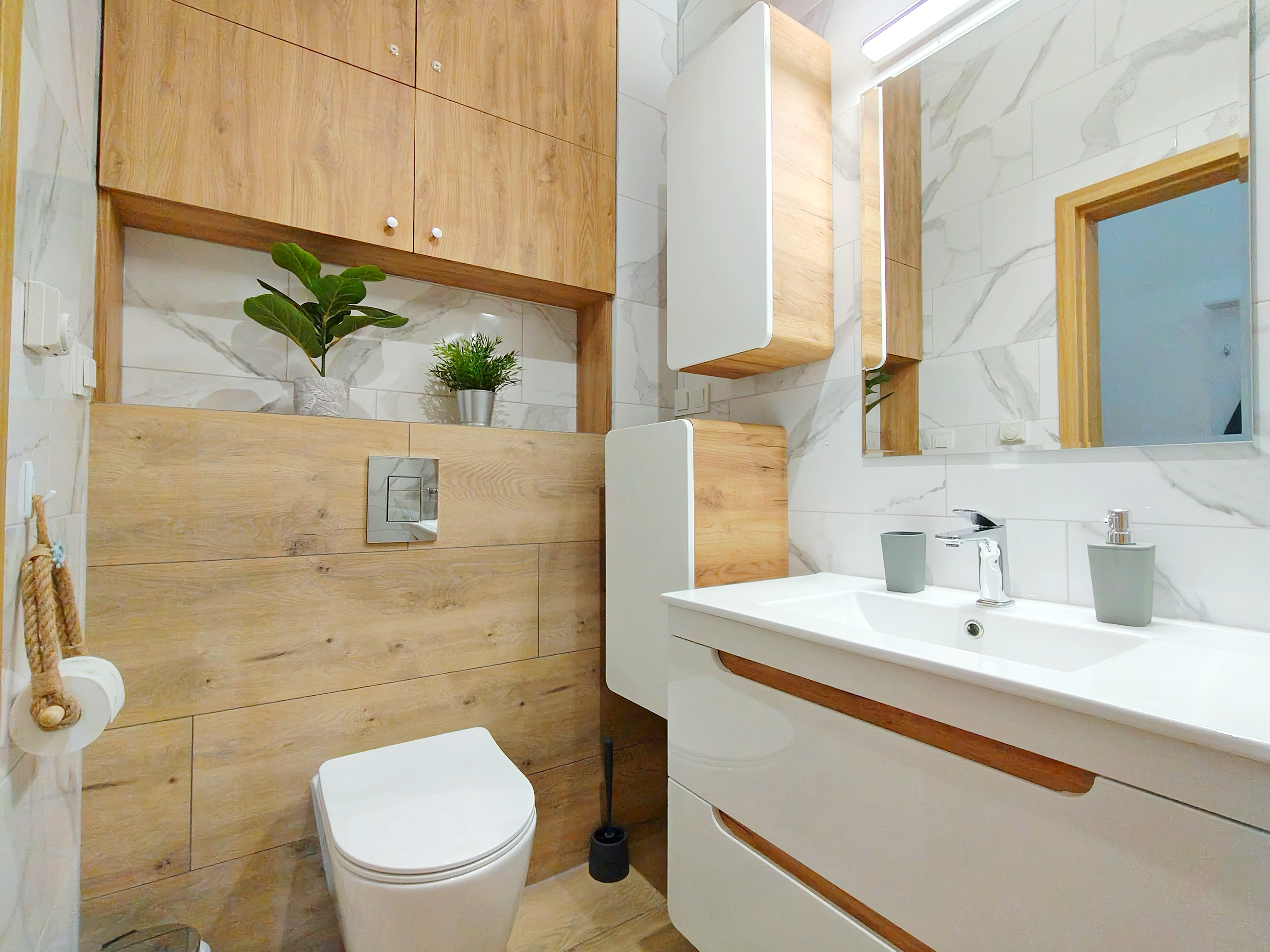 Łazienka w apartamencie nad morzem